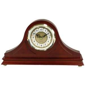  Tambour Dark Wood Tabletop or Mantel Clock