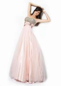 Jovani 7137 Blush Strapless Elegant Ball Gown size 18  