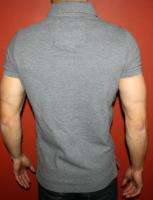 NEW ABERCROMBIE & FITCH AF MUSCLE SLIM FIT A&F RUGBY POLO GRAY T SHIRT 
