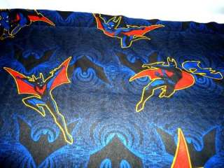 DC Comics 1999 BATMAN Twin Flat sheet / Fabric Dark Knight cartoon 