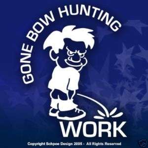 Gone Bow Hunting window decal hunt deer Hunter sticker  