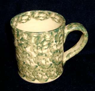Conner Prairie 2001 Green Spongeware Pottery Mug  