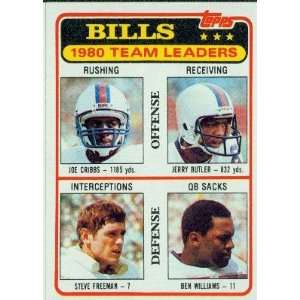  1981 Topps #226 Joe Cribbs / Jerry Butler TL   Buffalo 