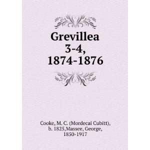   Mordecai Cubitt), b. 1825,Massee, George, 1850 1917 Cooke Books