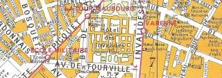 PARIS7e Arrondissement Palais Bourbon,1920 map  