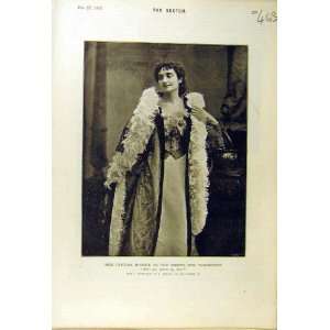  1895 Cynthia Brooke Tanqueray Theatre Actress Print