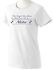 Angels Sent Me an Akita Printed White T Shirt Ladies Men’s S M L XL 
