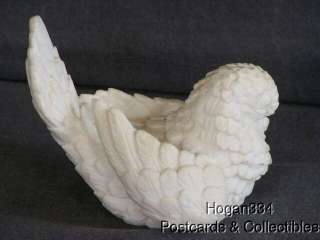 Vintage White Dove Bird Sculptor A Santini Classic Figure Made in 