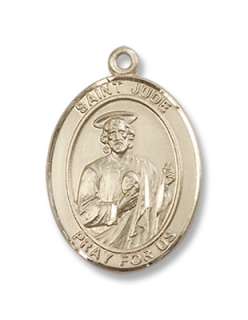 14kt Gold St. Jude Thaddeus Medal Patron Saint Protecto  