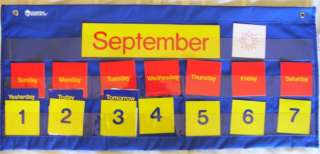   in the package weekly calendar pocket chart by learning resources days