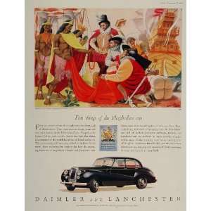  1953 Ad Daimler Lanchester Car Eric Fraser Elizabethan 