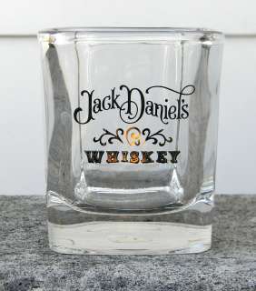 JACK DANIELS WHISKEY SQUARE ROCKS GLASS 8 oz  