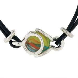   All Your Marbles 12 04 01 15 Pee Wee Unity Pendant on 15 in. Leather