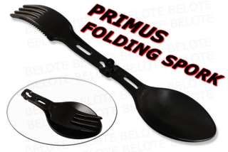 Primus BLACK Folding Spork Fork Spoon Knife P 734011  