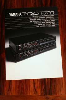 Yamaha T 1020 T 720 Stereo Tuner Brochure *Original*  