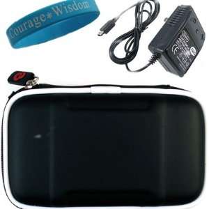 Kroo Black Color Carrying Case for Nintendo Dsi + Wall Charger for 