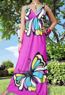NEW NWT Butterfly Summer/Beach/Evening Women Long Maxi dress Size M 