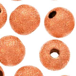 Copper Plated Stardust Sparkle Round Beads 8mm (25)  