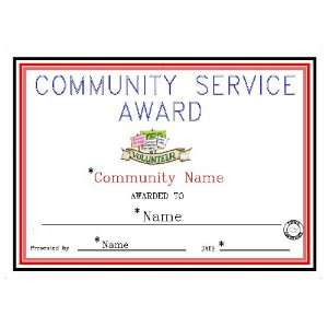  Community Service Award