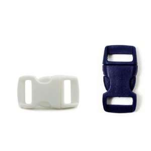  Mix of 100 White and Blue (Deep Sapphire) 3/8 Buckles 50 
