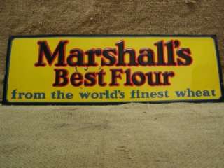 Vintage Marshalls Flour Sign  Antique Old Signs Store  