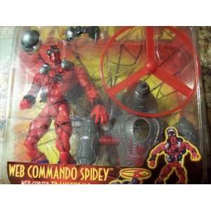Spider Man Web Force Web Commando Spidey with Web Copter Attack Armor