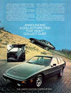 1978 Limited Edition PORSCHE 924 ad ~ Special Print Ad  