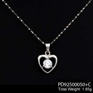 more views italy necklaces in 925 sterling silver with lovley heart 