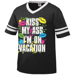   Vacation Funny Hilarious Humor Rude Offensive Ringer T shirts  