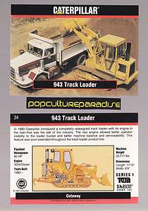 1980 1993 943 TRACK LOADER 1993 Caterpillar Earth Movers CARD  