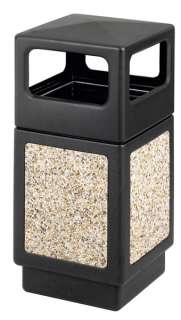 Safco Canmeleon Receptacle with Stone Aggregate Panel  