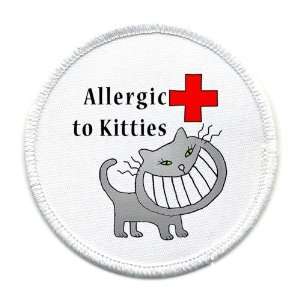  ALLERGIC TO CATS Medical Alert Symbol 4 inch Sew on Patch 