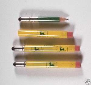 Vintage 1970s John Deere Bullet Pencil Set Three Pencils MINT NEVER 