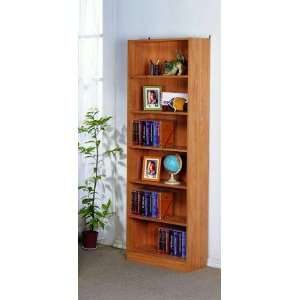  6 Shelf Bookcase in Light Oak Finish