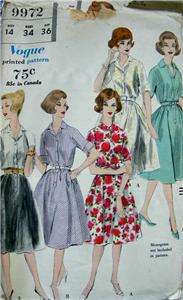 Vtg 60s VOGUE sewing pattern 9972 Bouffant Skirt COCKTAIL DRESS Uncut 