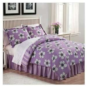  Jackie Kendall Purple Floral Queen 8 Piece Bed in a Bag 