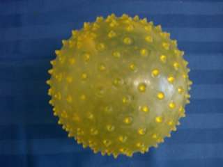 YELLOW MASSAGE/ EXERCISE BALL WITH SPIKES (1 BALL)