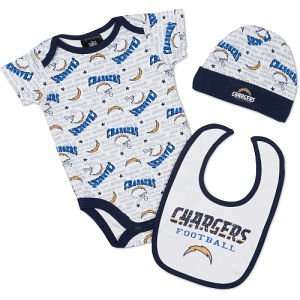  San Diego Chargers NFL Newborn Hat, Bib & Bootie Set 