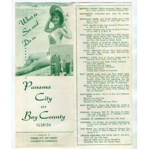 Panama City & Bay County Florida Brochure & Map 1950s