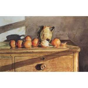 Still Life with Oranges and Water Jug by Neil Faulkner. Size 32.00 X 
