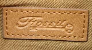 Fossil Authentic purse bag handbag Beige or Camel Straw  