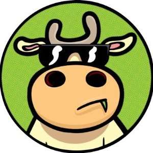  Cool Cow Round Sticker Arts, Crafts & Sewing