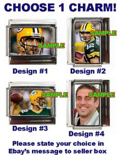 Aaron Rodgers Portrait Italian Charm Green Bay Packers, choose  