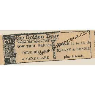 Dillard Gene Clark Delaney Bonnie Golden Bear Gig Ad 69  