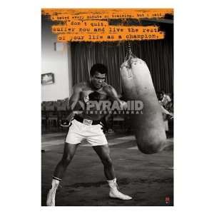 Muhammad Ali (Punchbag) HIGH QUALITY MUSEUM WRAP CANVAS 