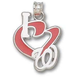  Washington Nationals Solid Sterling Silver I Heart W 1 