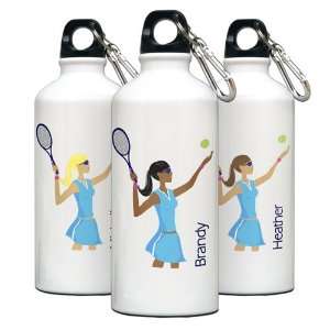   Baby Keepsake Personalized Go Girl Tennis Water Bottle   Black Baby