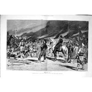   1877 Bulgarian Village Turkish Commander Soldiers War