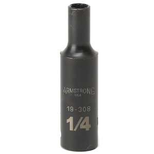 Armstrong 19 332 1 Inch, 12 Point, 3/8 Inch Drive Deep Socket, Black 