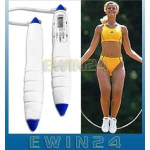  digital lcd jump skipping rope timer calorie counter 100 